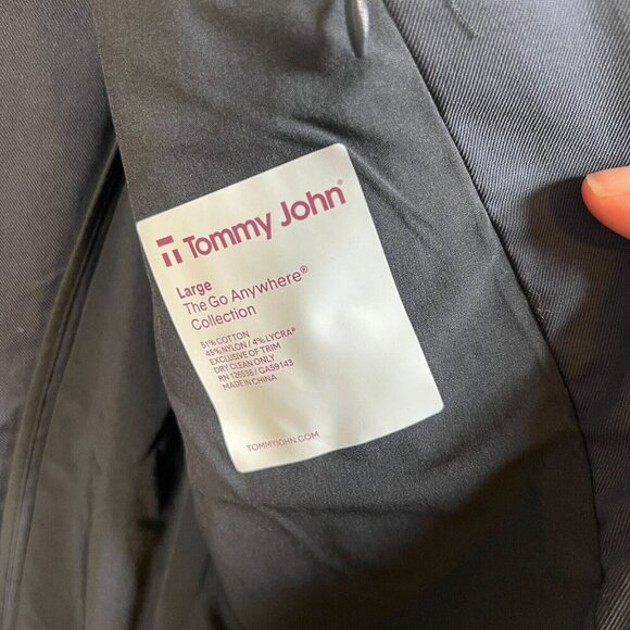 Tommy John Go Anywhere Tech Stretch Blazer Jacket Womens Size Large Black Work - Picture 3 of 11
